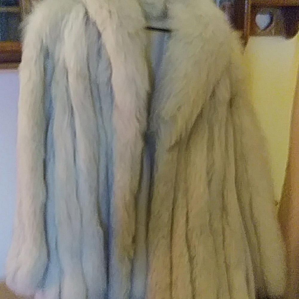 A beautiful real blue fox fur to your knees